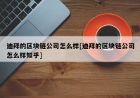 迪拜的区块链公司怎么样[迪拜的区块链公司怎么样知乎]